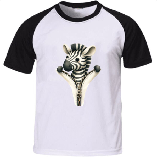 Camiseta Raglan Zebra no ziper
