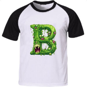 Camiseta Raglan Zumbi Alfabeto Letra B