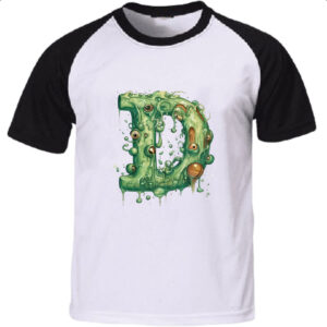 Camiseta Raglan Zumbi Alfabeto Letra D