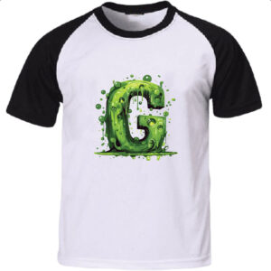 Camiseta Raglan Zumbi Alfabeto Letra G