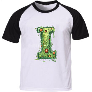 Camiseta Raglan Zumbi Alfabeto Letra I
