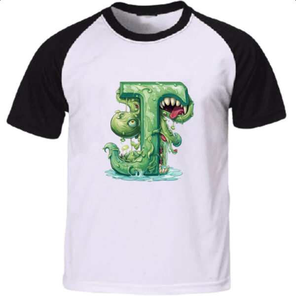 Camiseta Raglan Zumbi Alfabeto Letra J