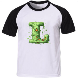 Camiseta Raglan Zumbi Alfabeto Letra L