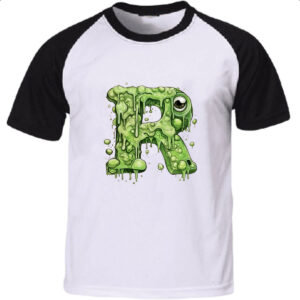 Camiseta Raglan Zumbi Alfabeto Letra R