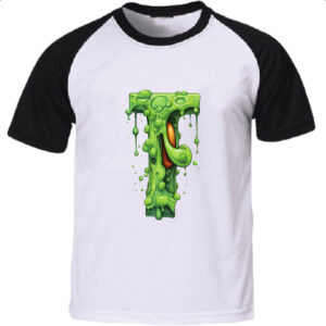 Camiseta Raglan Zumbi Alfabeto Letra T