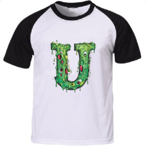 Camiseta Raglan Zumbi Alfabeto Letra U