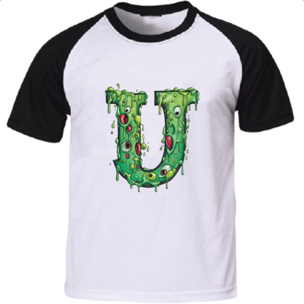 Camiseta Raglan Zumbi Alfabeto Letra U