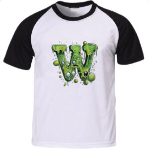 Camiseta Raglan Zumbi Alfabeto Letra W