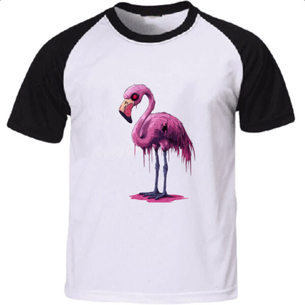 Camiseta Raglan Zumbi Flamingo