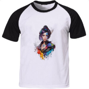 Camiseta Raglan Fantasy Girl Spash Color