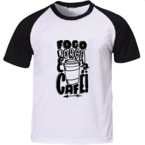 Camiseta Raglan Foco Forca Cafe