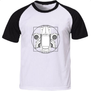 Camiseta Raglan Fusca Vitruviano Da Vinci