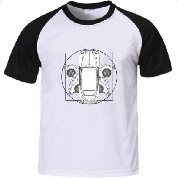 Camiseta Raglan Fusca Vitruviano Da Vinci