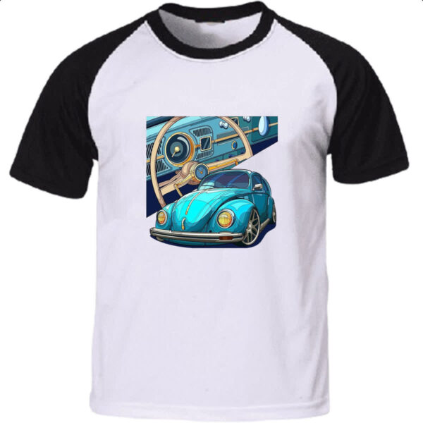Camiseta Raglan Fusca classico e painel
