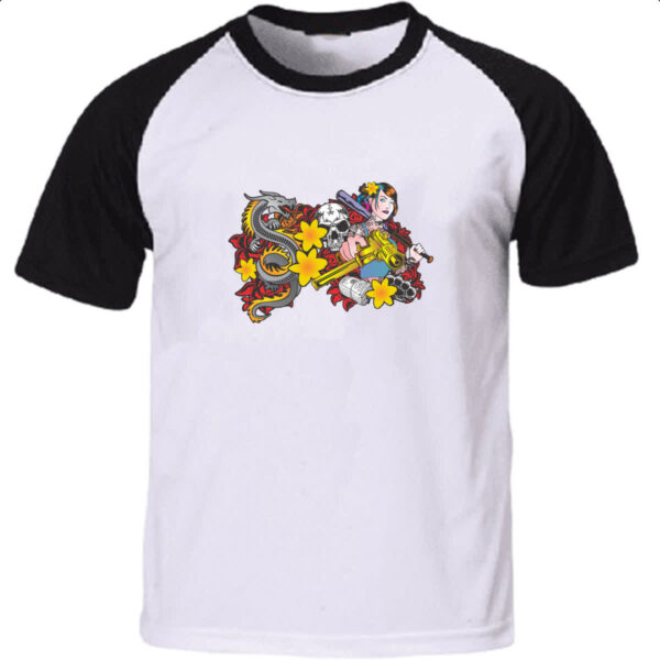 Camiseta Raglan Gangster Girl