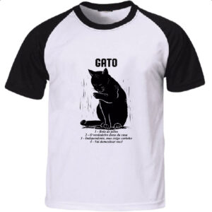 Camiseta Raglan Gato explicacao