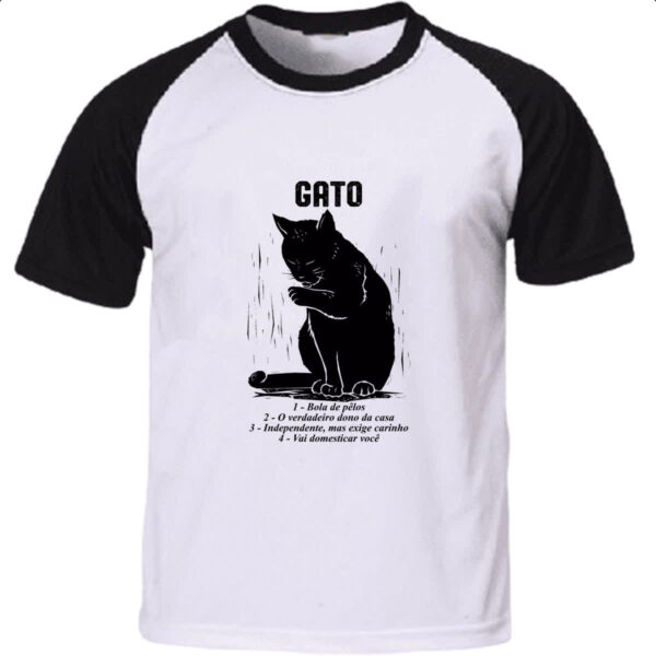 Camiseta Raglan Gato explicacao