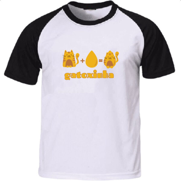 Camiseta Raglan Gatoxinha