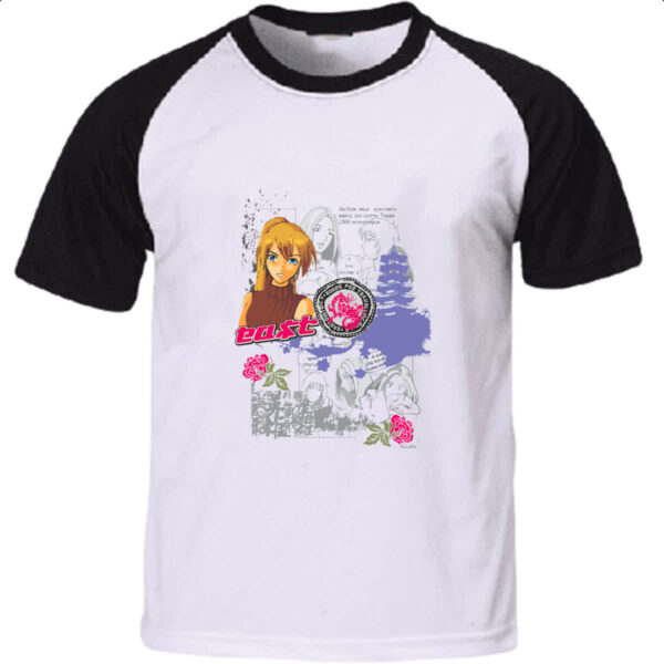 Camiseta Raglan Anime girl east