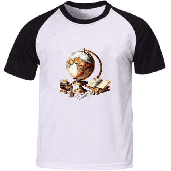 Camiseta Raglan Globo antigo vintage