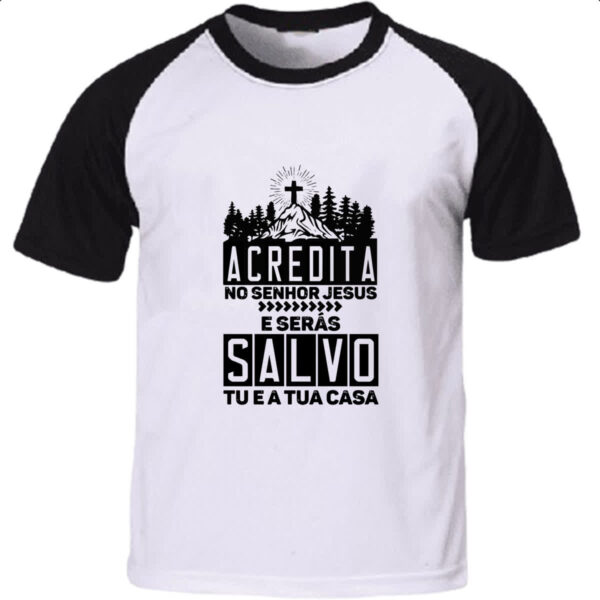 Camiseta Raglan Gospel Atos 16.31