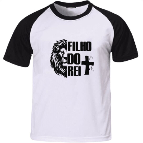 Camiseta Raglan Gospel Filho do rei Leao
