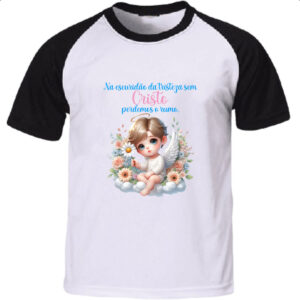 Camiseta Raglan Anjo escuridao da tristeza