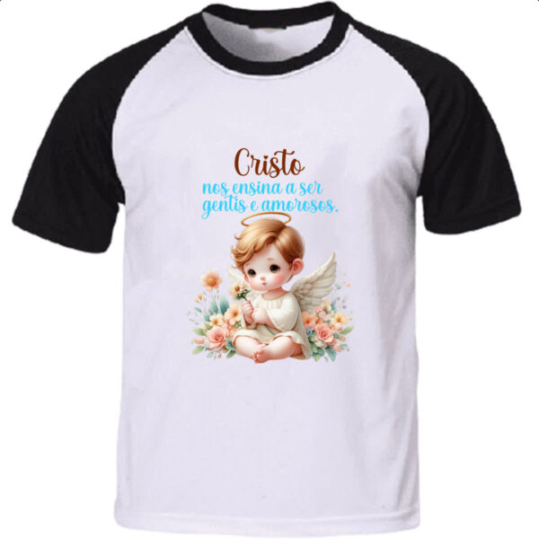 Camiseta Raglan Anjo gentil e amoroso
