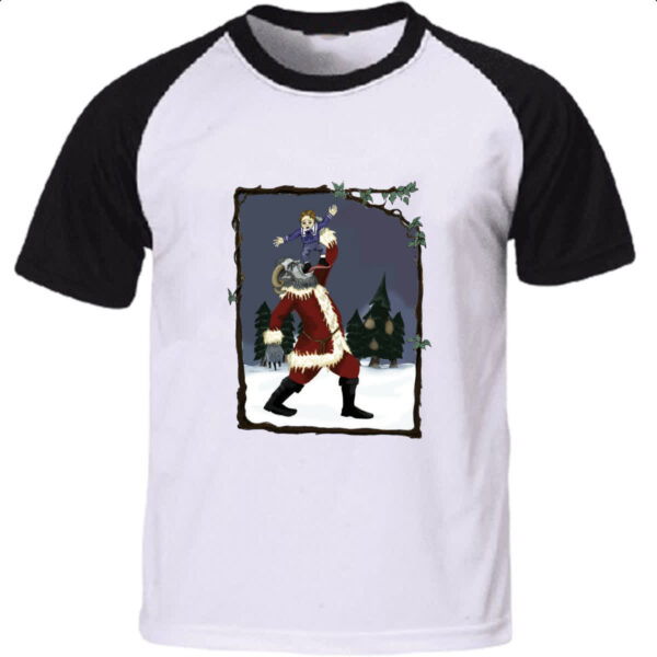 Camiseta Raglan Grimm Monroe Book Krampus