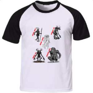 Camiseta Raglan Gritos na floresta lendas