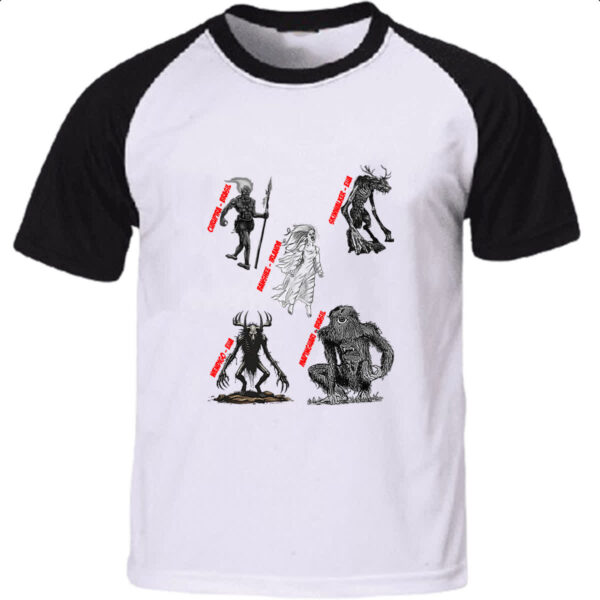 Camiseta Raglan Gritos na floresta lendas