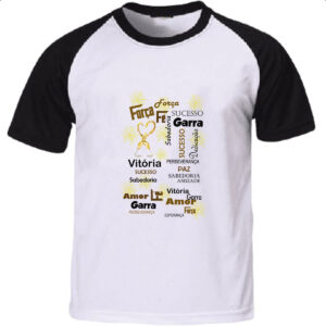 Camiseta Raglan Ano Novo Forca Fe Garra