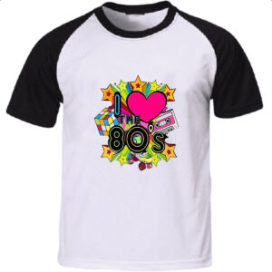 Camiseta Raglan I love anos 80