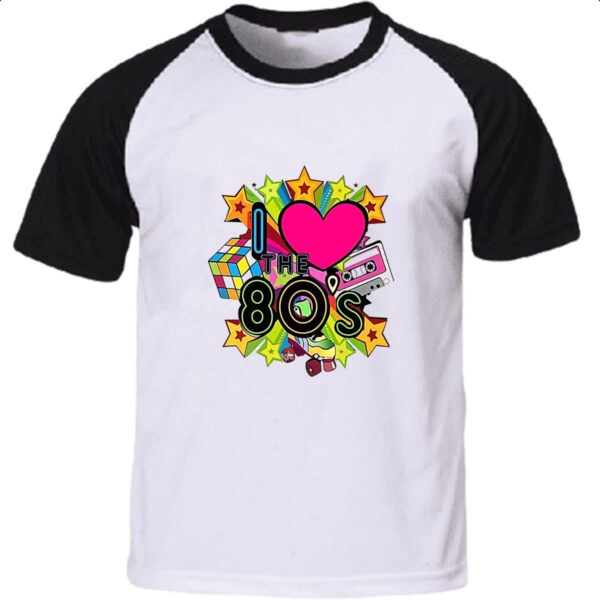 Camiseta Raglan I love anos 80