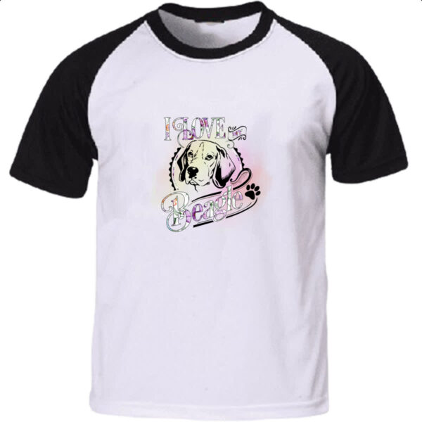 Camiseta Raglan I love my Beagle