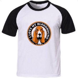 Camiseta Raglan I love my Bloodhound