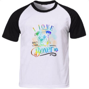 Camiseta Raglan I love my Boxer