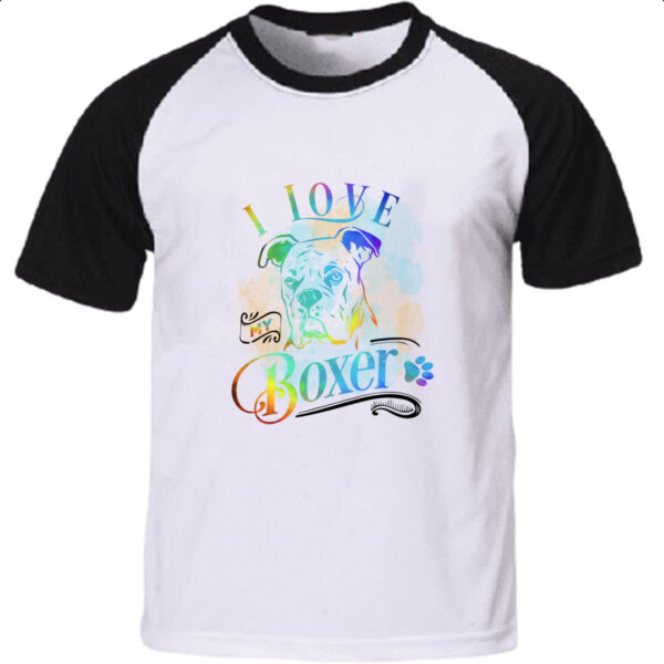 Camiseta Raglan I love my Boxer