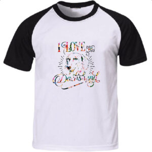 Camiseta Raglan I love my Daschshund