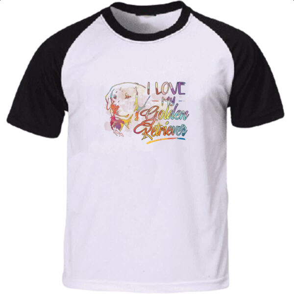 Camiseta Raglan I love my Golden Retriever