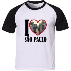 Camiseta Raglan I love sao paulo
