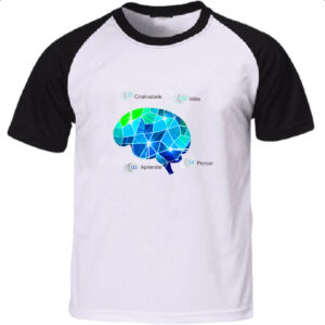 Camiseta Raglan Infograficos do cerebro