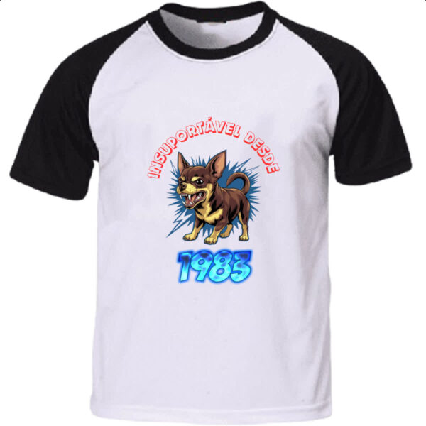 Camiseta Raglan Insuportavel desde 1983