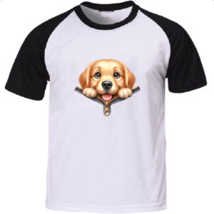 Camiseta Raglan Labrador Retriever no Ziper
