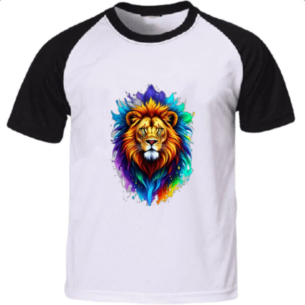 Camiseta Raglan Leao de Juda Watercorlor Splash