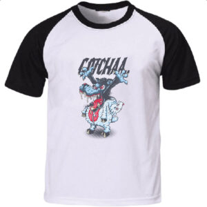 Camiseta Raglan Lobo em pele de cordeiro