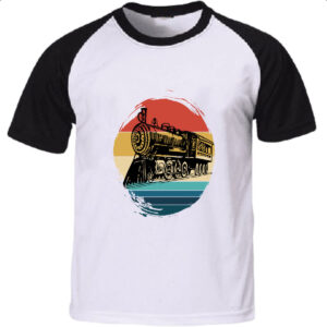 Camiseta Raglan Locomotiva Sunset