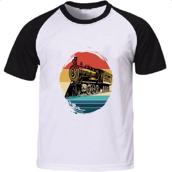Camiseta Raglan Locomotiva Sunset