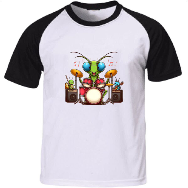 Camiseta Raglan Louva Deus Baterista