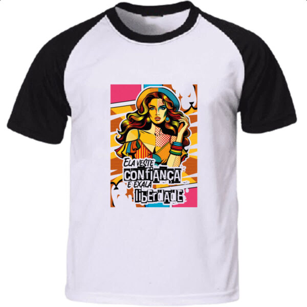 Camiseta Raglan Mulher exala liberdade